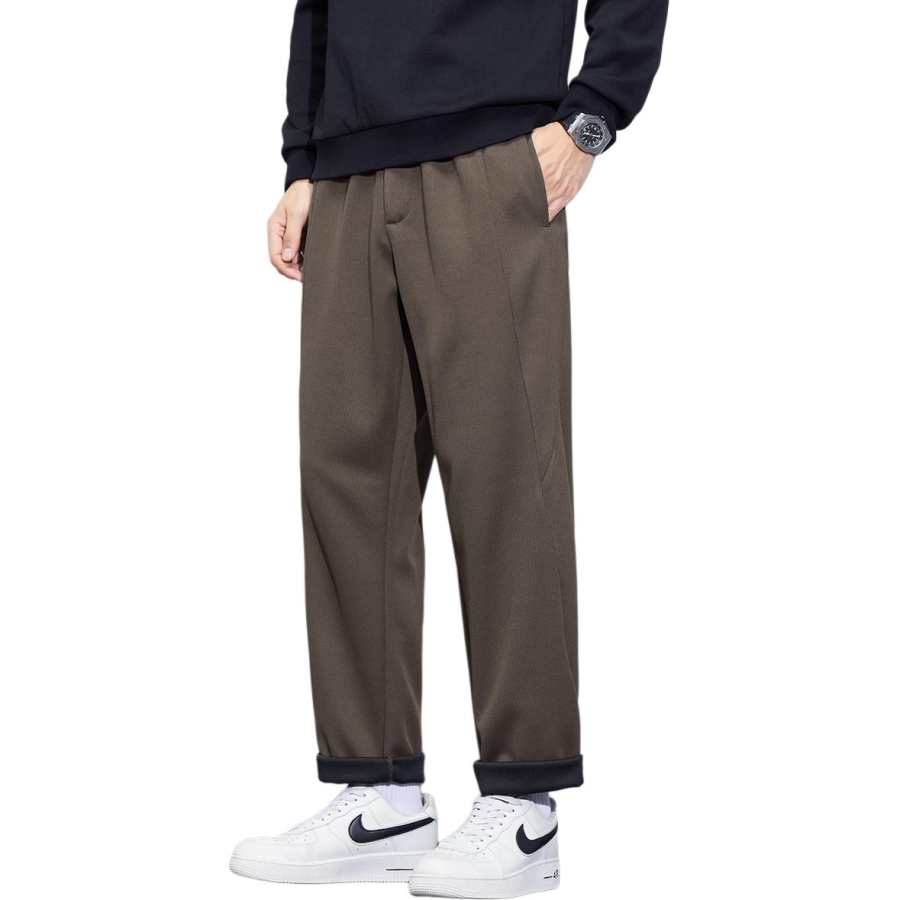 Tonlion Casual Pants Unisex Gray Pea Green