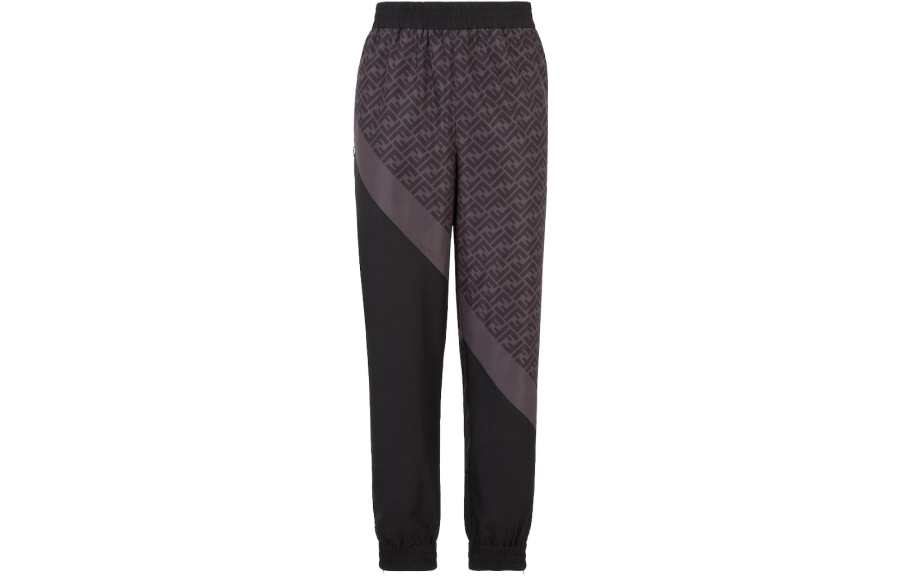 FENDI Casual Pants Men's Black Moderate Straight Fit Pants