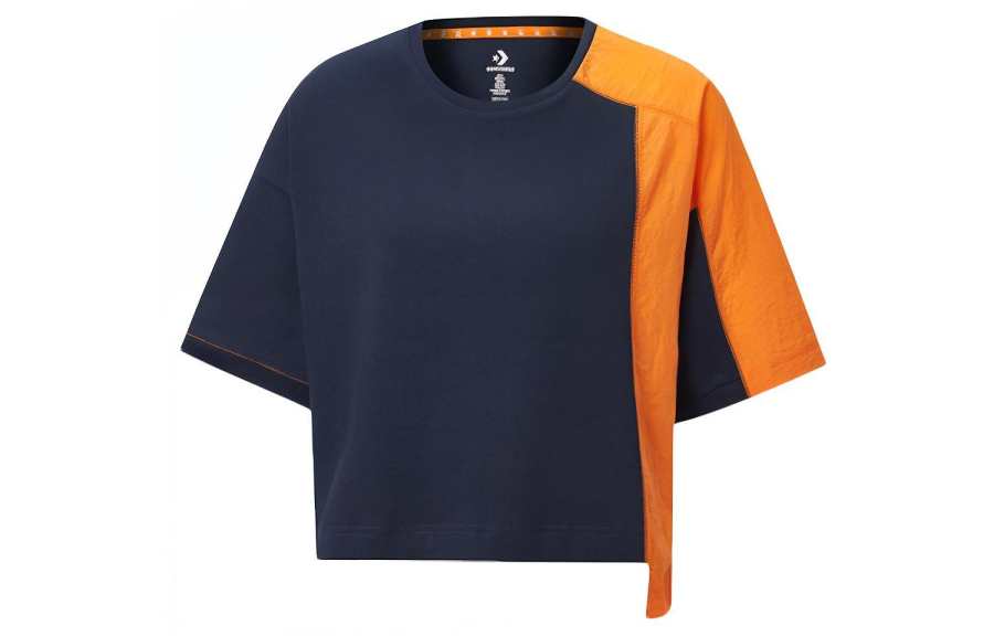 Converse Converse T Shirts Women's Blue Crew Neck Moderate