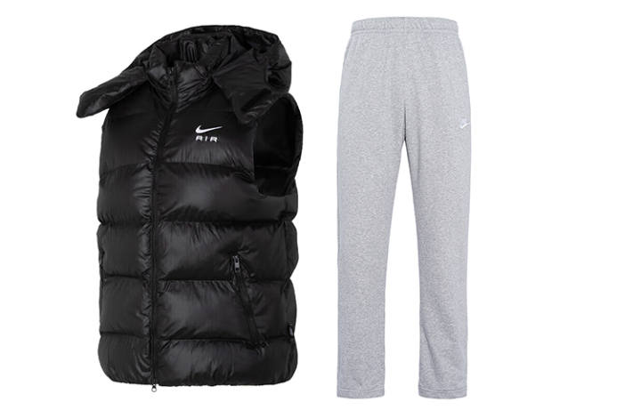 Nike Nike Casual Sportswear Men's Black+Gray Hooded Moderate