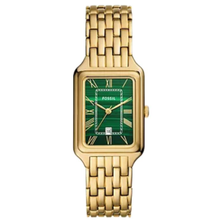 FOSSIL Wrist Watches Quartz Movement Stainless Steel Strap 26mm Green Dial Women's Watch ['50', 149262]m Waterproof