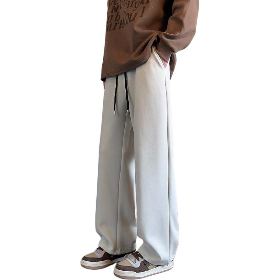 Tonlion Casual Pants Men's Moderate Straight Fit Pants
