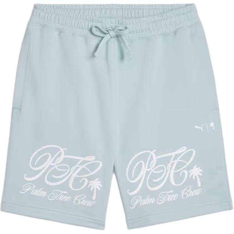 PUMA X Palm Tree Crew Casual Shorts Men's Cyan