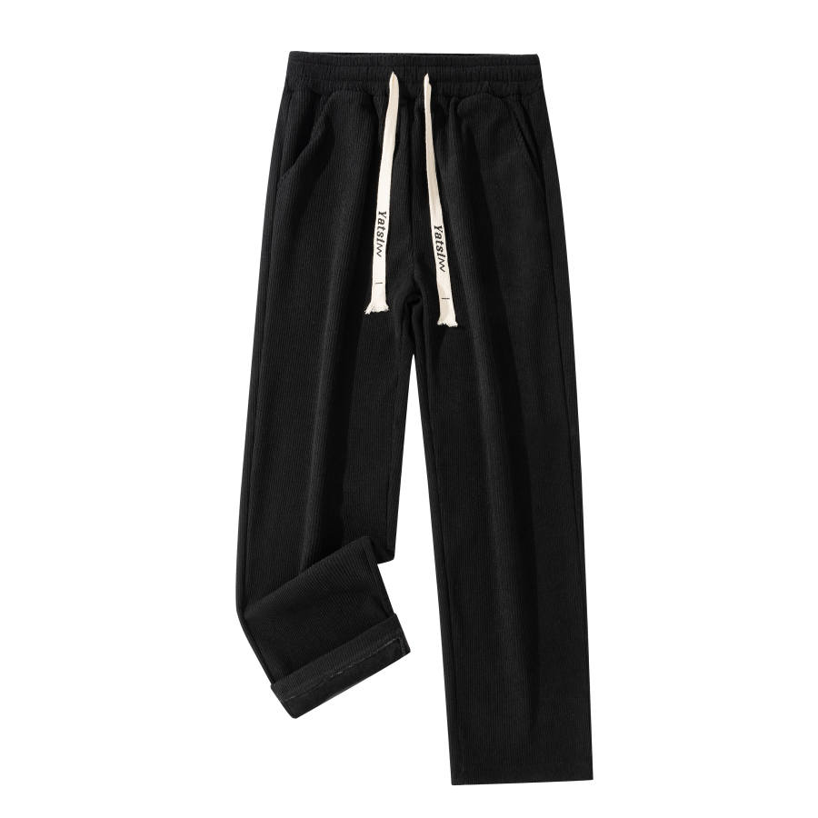 YATSI Casual Pants Unisex Thickened And Fleece Lined Straight Fit Pants