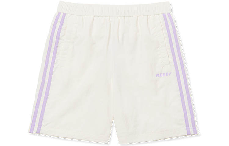 Nerdy Nerdy Casual Shorts Unisex Cream Thin