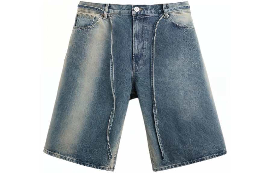 ZARA Denim Shorts Men's Blue Moderate