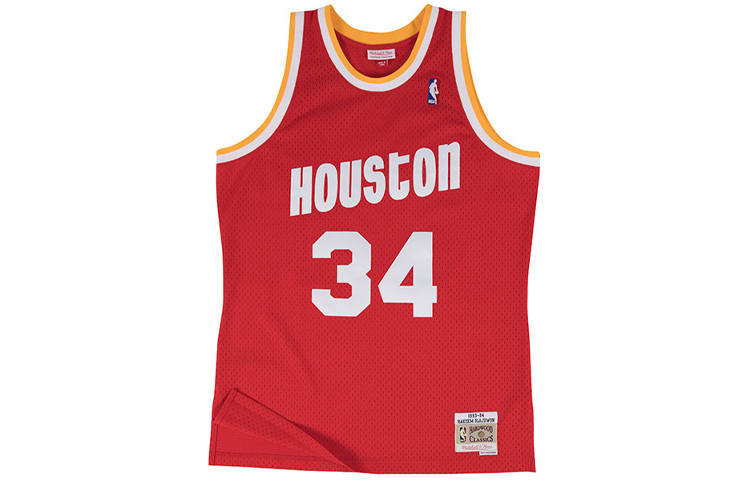Mitchell Ness Mitchell Ness Basketball Jerseys Men's Red Moderate Straight Fit