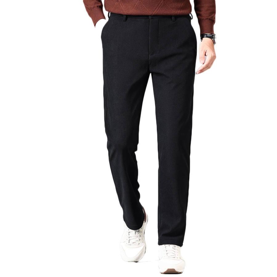 Hodo Casual Pants Men's Thickened And Fleece Lined Skinny Pants