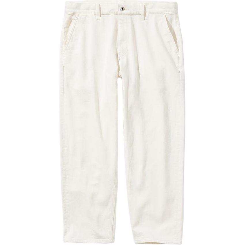 UNIQLO Jeans Unisex Ivory Moderate Straight Fit Pants