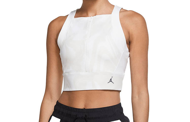 Jordan Jordan Tank Tops Women's White Crew Neck Moderate Racerback