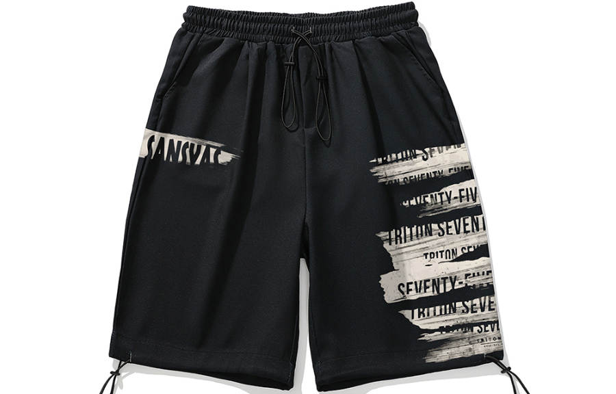 SANSYAS Casual Shorts Unisex Black Moderate