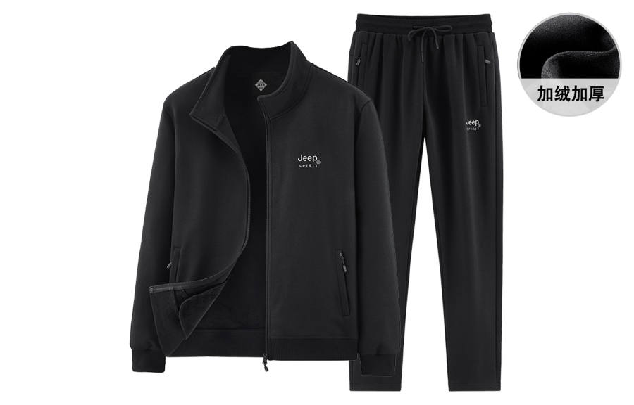 JEEP SPIRIT Casual Sportswear Men's Stand Collar Moderate