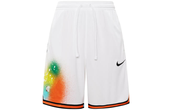 Nike Nike Basketball Shorts Men's White Moderate Straight Fit Pants