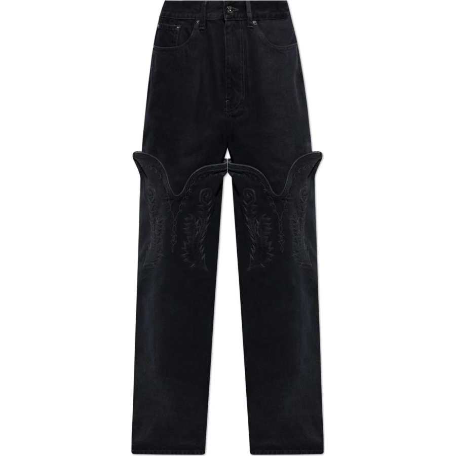 Y/Project Evergreen High Waist Maxi Cowboy Cuff Jeans