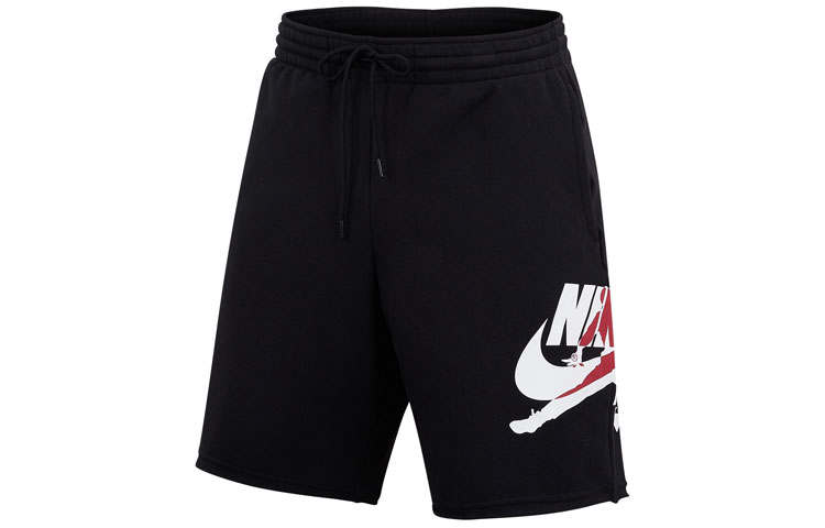 Jordan Jordan Jumpman Logo Print Fleece Lined Knitted Fabric Basketball Shorts Men's Black