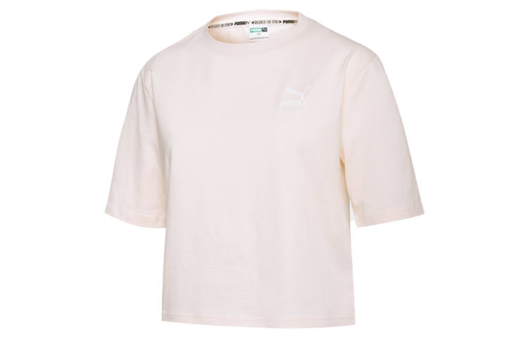 PUMA T Shirts Women's Pink Crew Neck Moderate