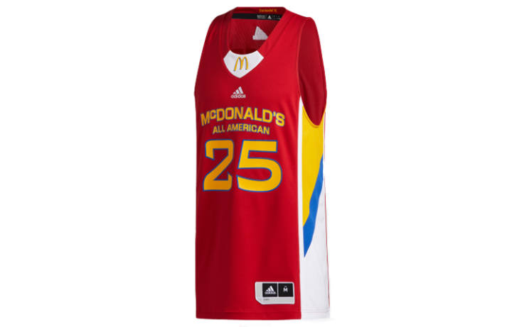 Adidas Adidas Basketball Jerseys Men's Red Moderate Straight Fit