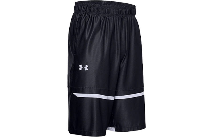Under Armour Basketball Shorts Men's Black Moderate Straight Fit Pants