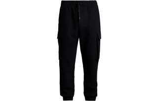 HOGAN Casual Pants Men's Black Moderate Cuffed Pants