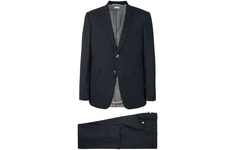 THOM BROWNE THOM BROWNE Super 120s Curved Hem Suit