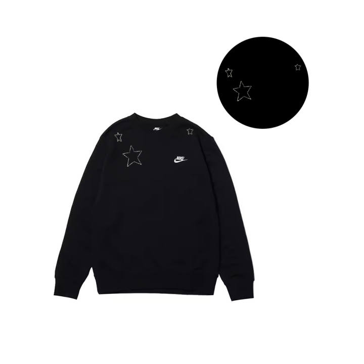 Nike Nike Sweatshirts Men's Black Crew Neck Moderate Regular