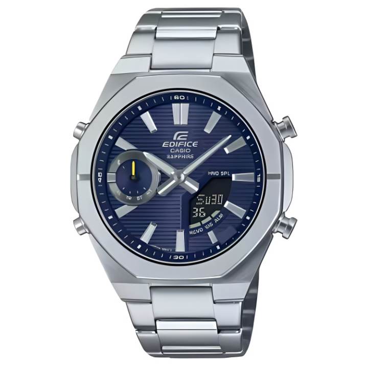 CASIO CASIO EDIFICE Quartz Movement Stainless Steel Strap Watch Men's Watches Blue Dial
