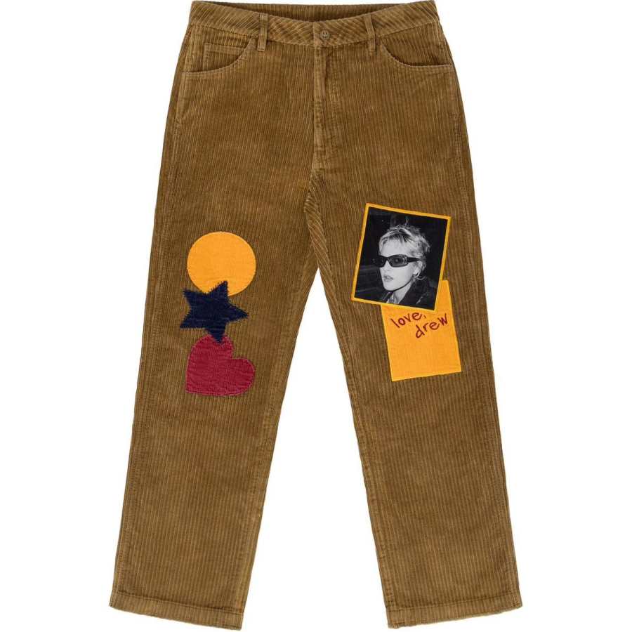 Drew House SS24 Casual Pants Unisex Red Brown