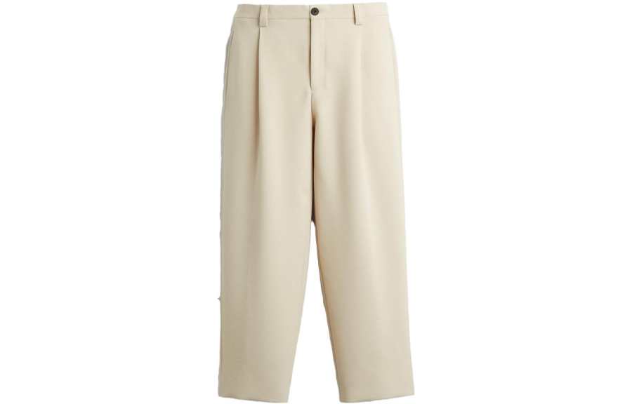 ZARA Casual Pants Men's White Moderate Straight Fit Pants