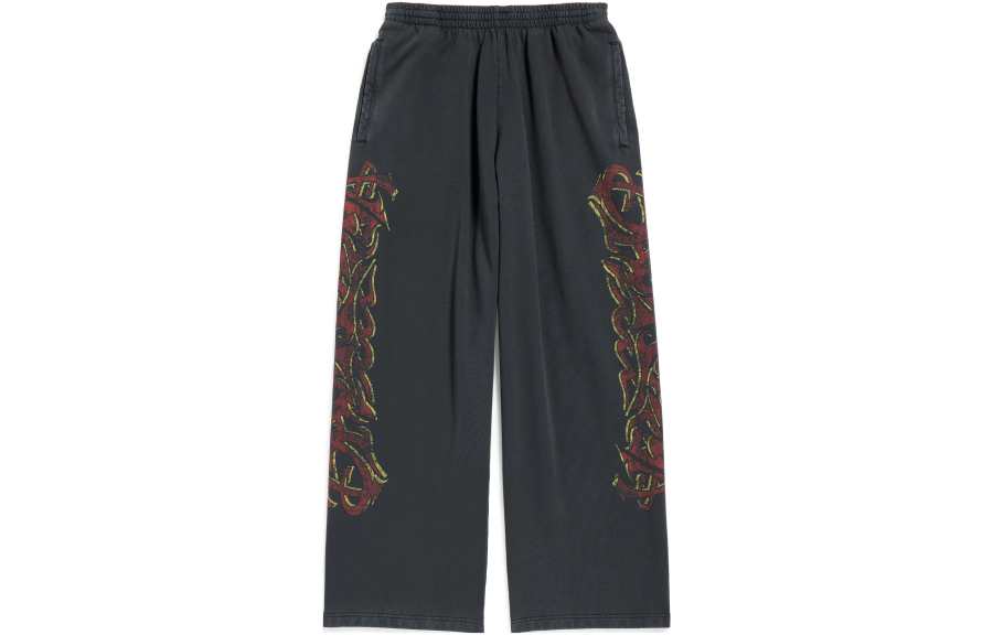 Balenciaga FW23 Casual Pants Loose Fit Unisex Black