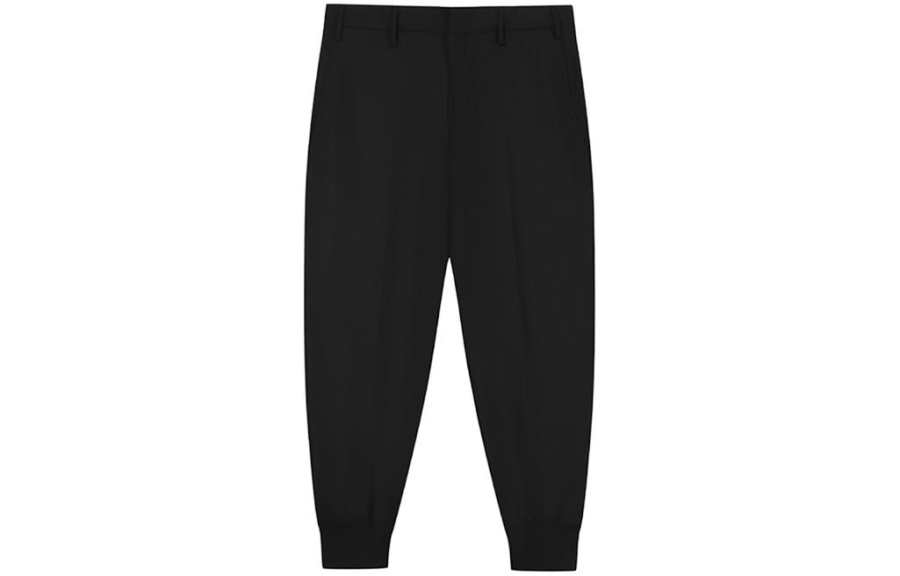 Neil Barrett Casual Pants Men's Black Moderate Cuffed Pants