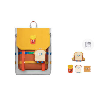 MR.ACE HOMME Polyester Backpack Women's Orange/White