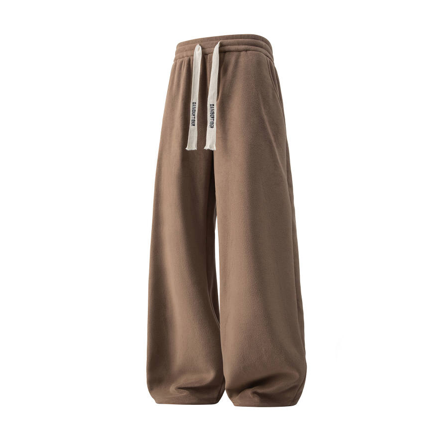 DANGERTIGER Casual Pants Unisex Thickened And Fleece Lined Straight Fit Pants