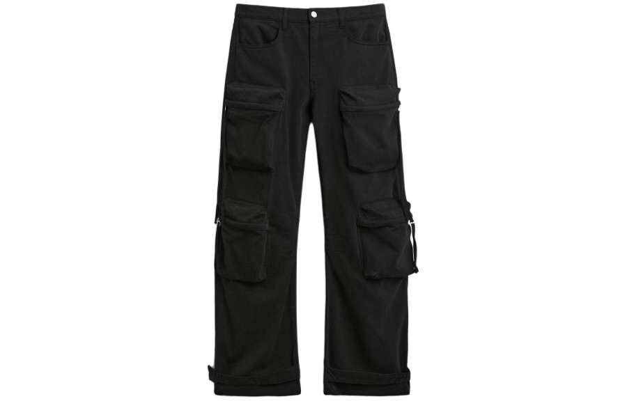 ZARA Casual Pants Men's Black Moderate Straight Fit Pants