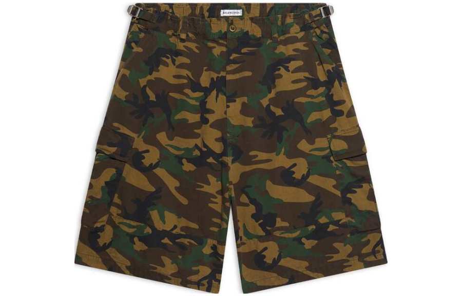 Balenciaga Casual Shorts Men's Dark Green