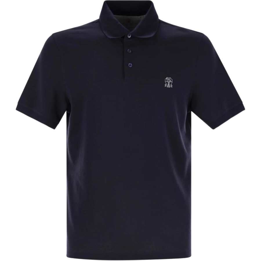 Brunello Cucinelli Logo Detailed Short Sleeved Polo Shirt