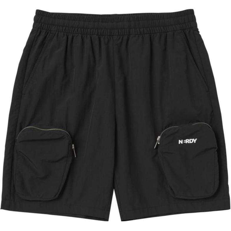 Nerdy Nerdy Casual Shorts Unisex Black Moderate