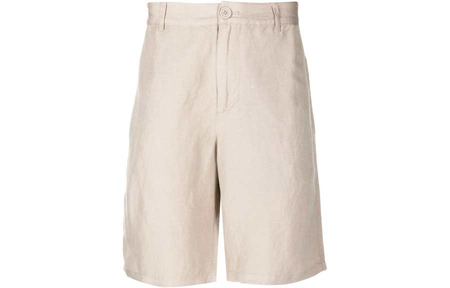 ARMANI EXCHANGE Straight leg Linen Bermuda Shorts
