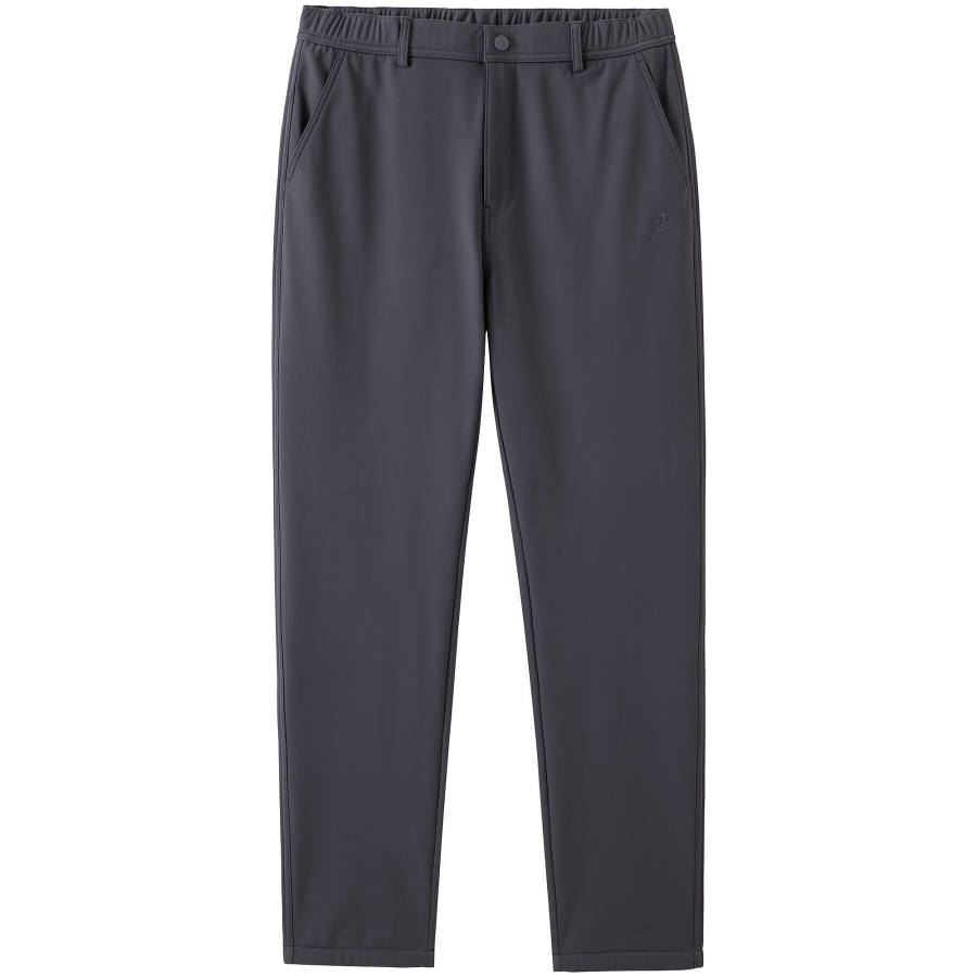 CAMEL Men's Winter Thickened And Fleece Lined Thermal Anti Static Straight Fit Water Repellent Soft Shell Pants Men's