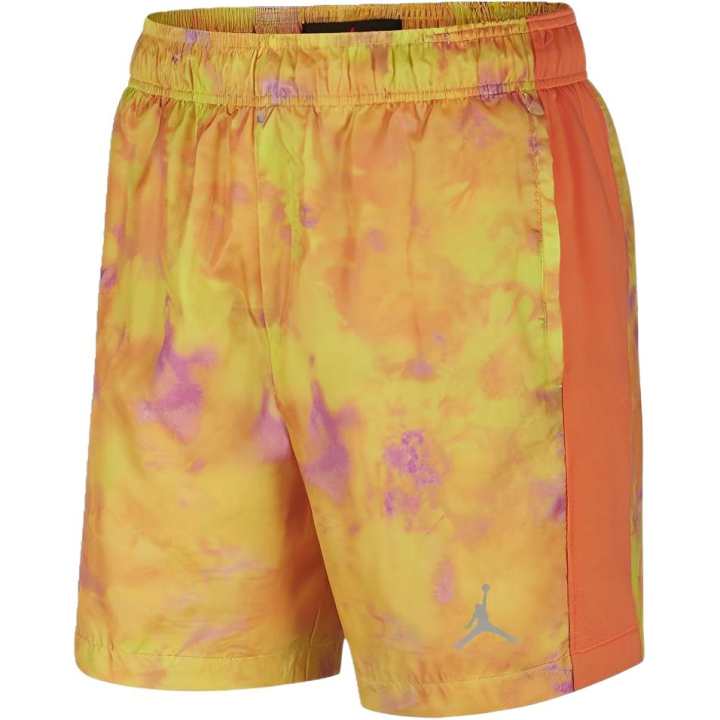 Jordan Jordan Basketball Shorts Men's Yellow Moderate Straight Fit Pants
