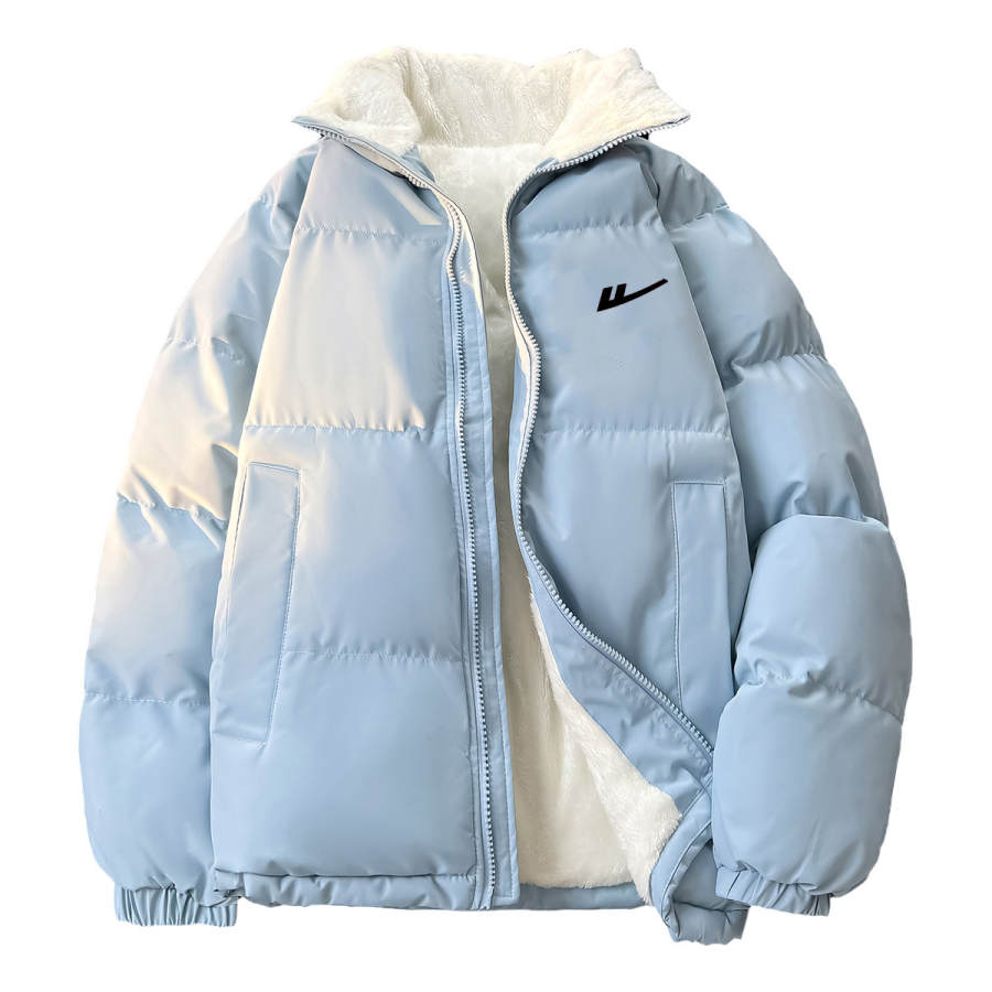 WARRIOR WARRIOR Puffer Jackets Unisex Stand Collar Thickened Padded Puffer Jacket