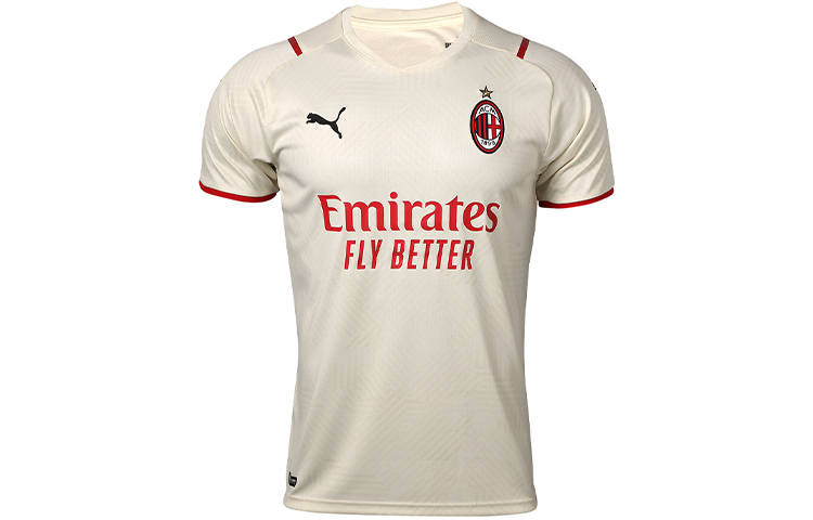 PUMA AC Beige Blue Soccer Jersey Fan Edition Men's
