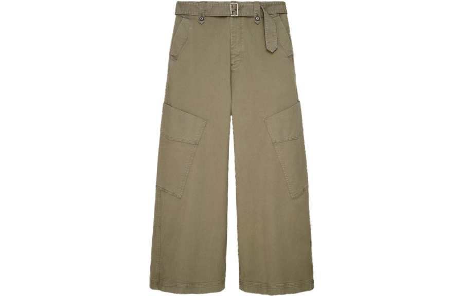 ZARA Casual Pants Men's Green Moderate Straight Fit Pants