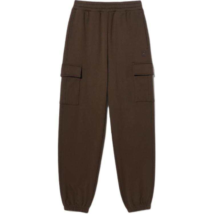 FILA Casual Pants Unisex Brown Moderate Straight Fit Pants