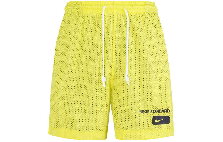 Nike Nike Basketball Shorts Men's Yellow Moderate Straight Fit Pants