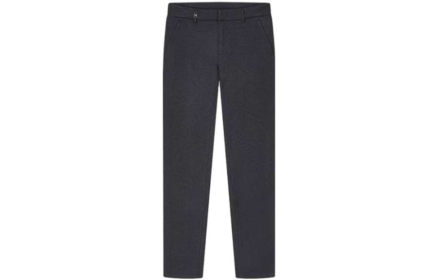 FILA Solid Color Mid Rise Straight Fit Fleece Lined Fleece Casual Pants Men's Starry Gray