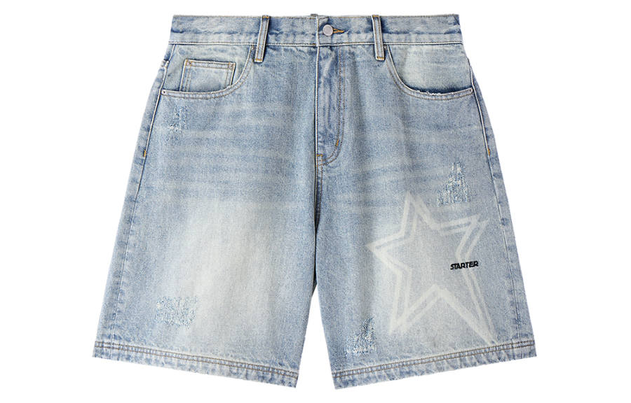 STARTER STARTER Denim Shorts Unisex Light Denim Blue