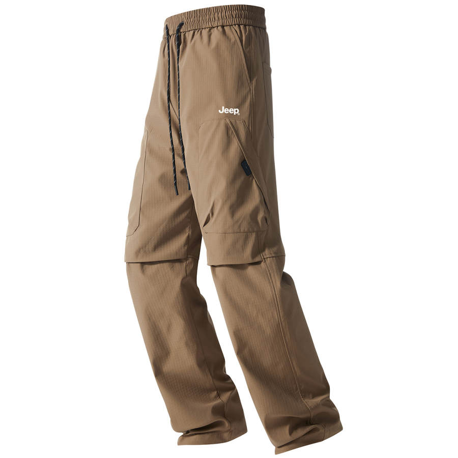 Jeep Casual Pants Unisex Thickened And Fleece Lined Straight Fit Pants