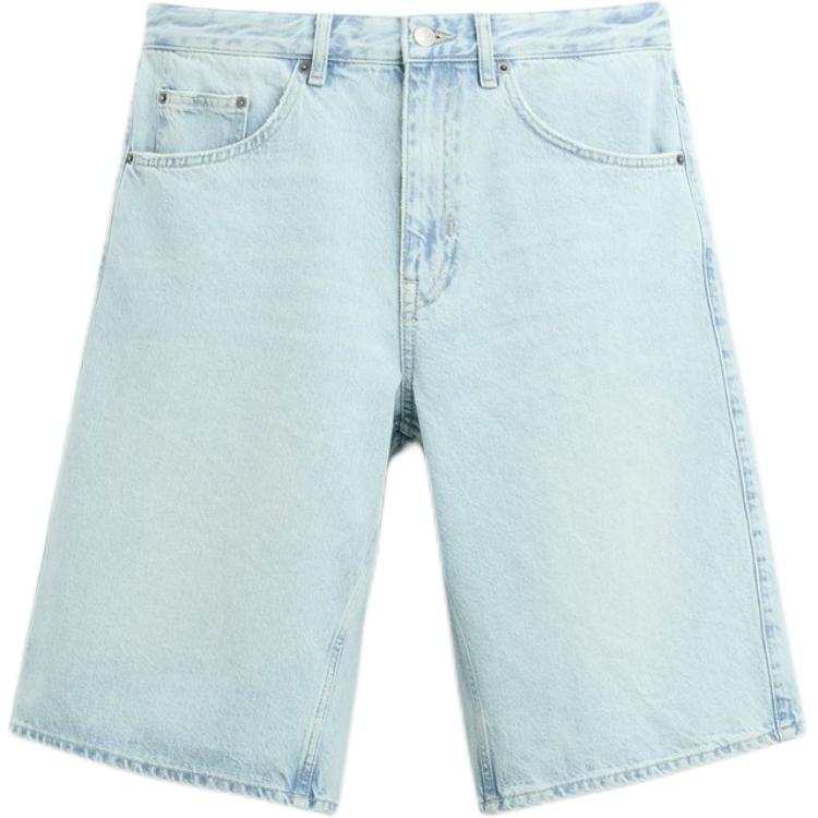 ZARA ZARA Denim Shorts Men's Blue Moderate
