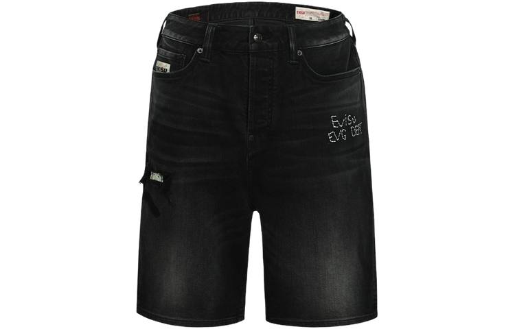 EVISU EVISU Denim Shorts Men's Denim Black Moderate