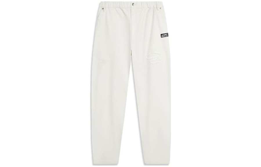 Li-Ning Li Ning Skateboard Casual Pants Men's Pearl White Moderate Straight Fit Pants
